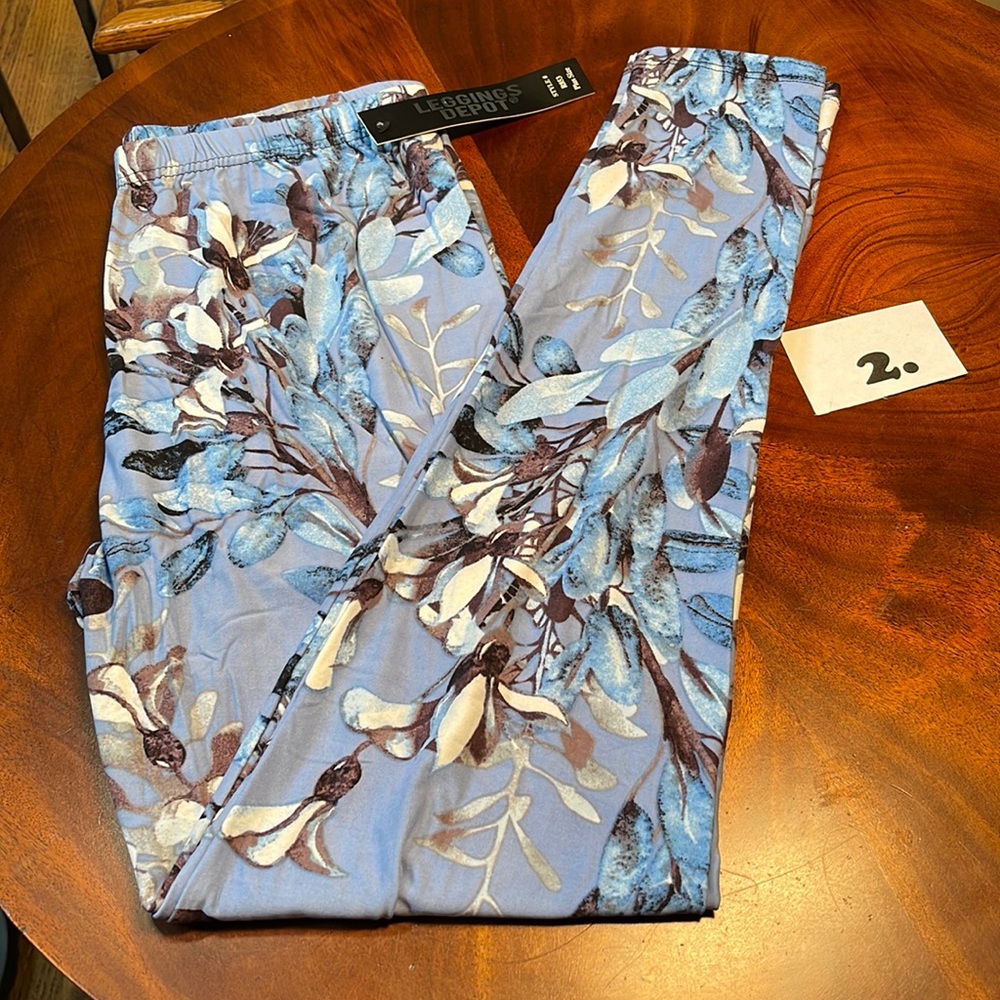 Plus Size Leggings  BLUES, GREYS. BLACK & WHITE
